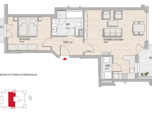 Grundriss Hochheim, Massenheimer Landstraße 14a, Whg. 2.1.5